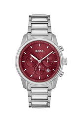 Hugo Boss Trace Chronograph Burgundy Dial Men's Watch  1514004 - Watches of America