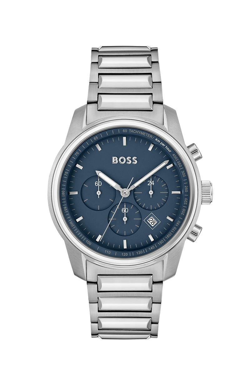 Hugo Boss Trace Blue Dial Men's Watch  1514007 - Watches of America