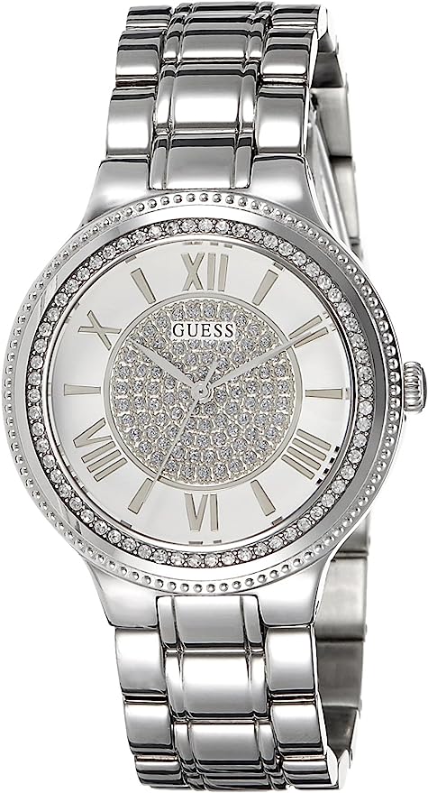 Guess Women's Silver Stainless Steel and Silver Dail Women's Watch  W0637L1 - Watches of America