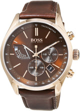Hugo Boss Mens Chronograph Quartz Leather Strap Watch  HB1513605 - Watches of America