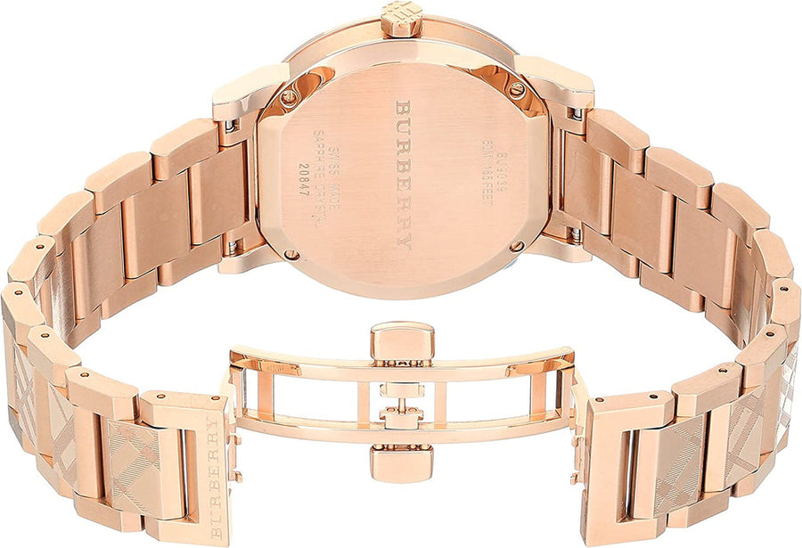 Burberry The City Reloj de pulsera para mujer color oro rosa
