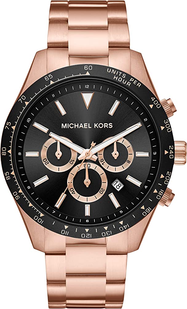 Michael Kors Layton Rose Gold Chronograph Unisex Watch  MK8824 - Watches of America