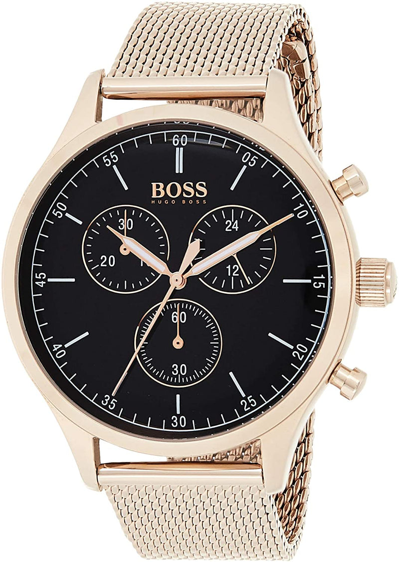 Hugo Boss Men's Companion Rose Gold-Tone Steel Bracelet Watch  HB1513548 - Watches of America