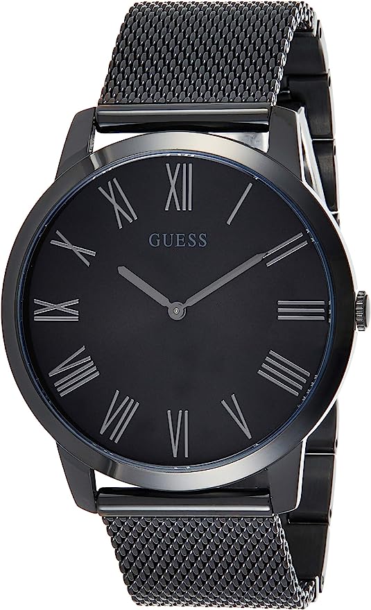 Guess Men's Richmond Black Steel Mesh Strap Black Dial Men's Watch  W1263G3 - Watches of America