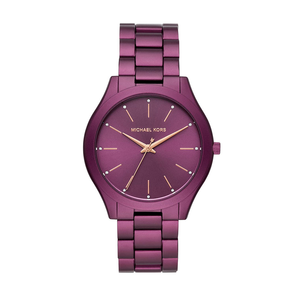 Michael kors ladies watch purple face Clearance