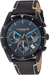 Coach Thompson Black Chronograph Leather Strap Men's Watch  14602412 - Watches of America