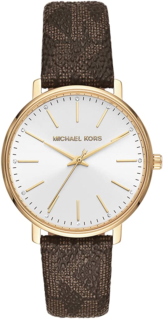 Michael Kors Pyper Reloj de cuarzo con esfera blanca y cristal para mujer MK2857