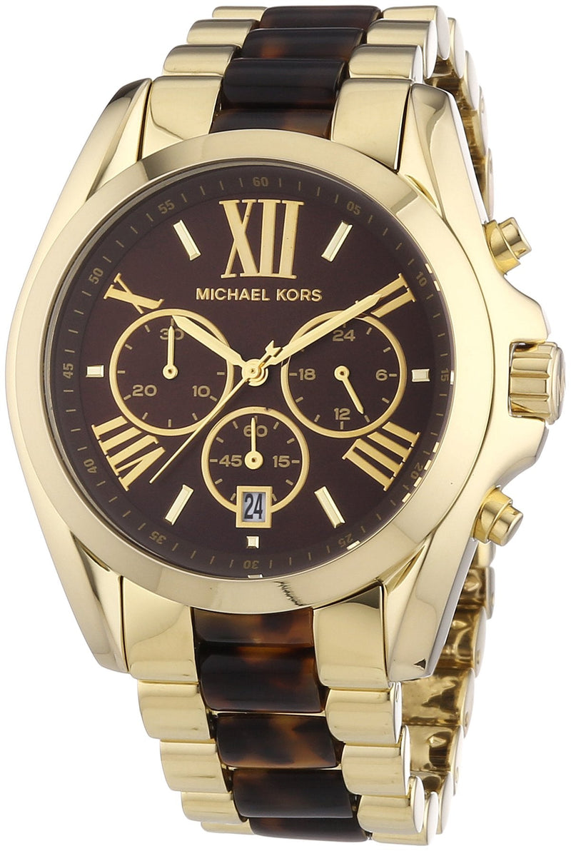 Michael Kors Bradshaw Chronograph Chocolate Gold Watch  MK5696 - Watches of America