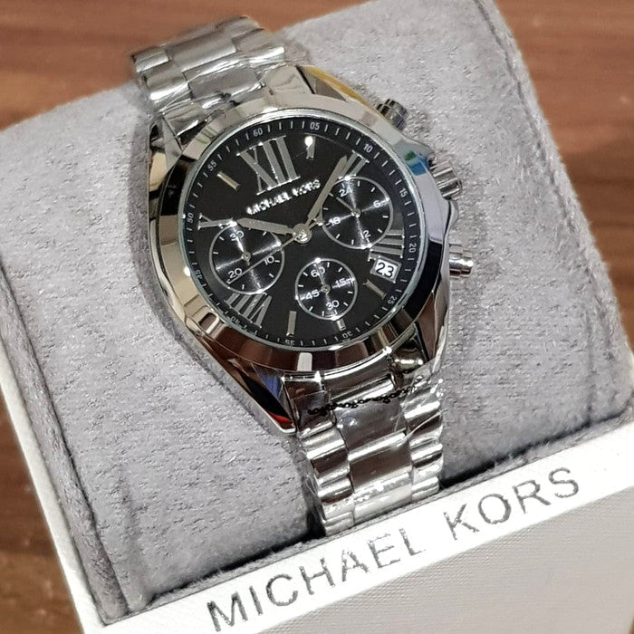 Michael Kors Bradshaw Chronograph Black Dial Silver Unisex Watch MK5705 - Watches of America #6