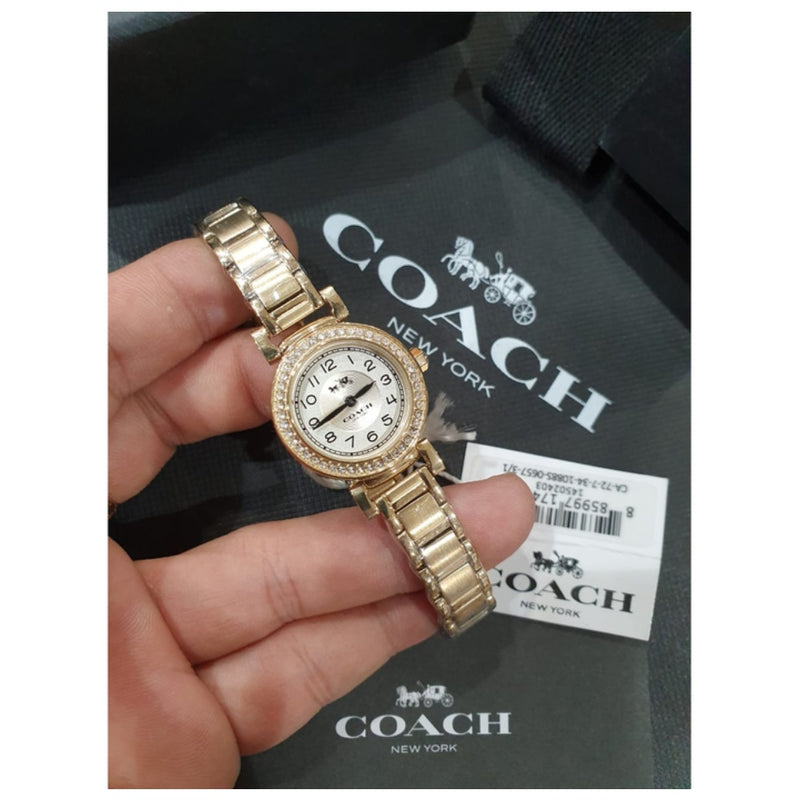 Coach Gold Tone Swarovski Crystal Women's Watch 14502403