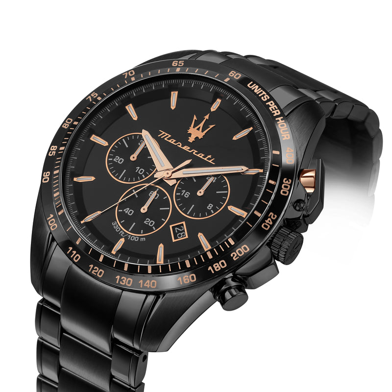 Maserati Traguardo Chronograph Black  Men's Watch R8873612048 - Watches of America #2