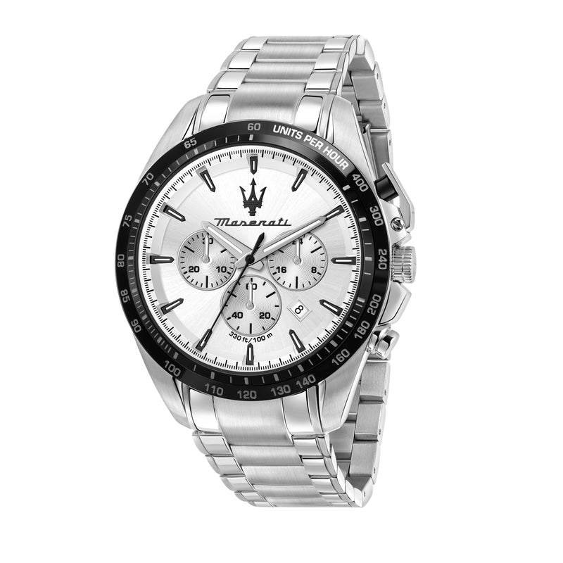 Maserati Traguardo Silver Chronograph Men's Watch  R8873612049 - Watches of America