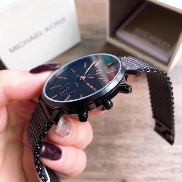 Michael Kors Jaryn Reloj de hombre con esfera negra MK8504