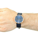 Hugo Boss Jackson Blue Dial Leather Strap Unisex Watch 1513371 - Watches of America #4