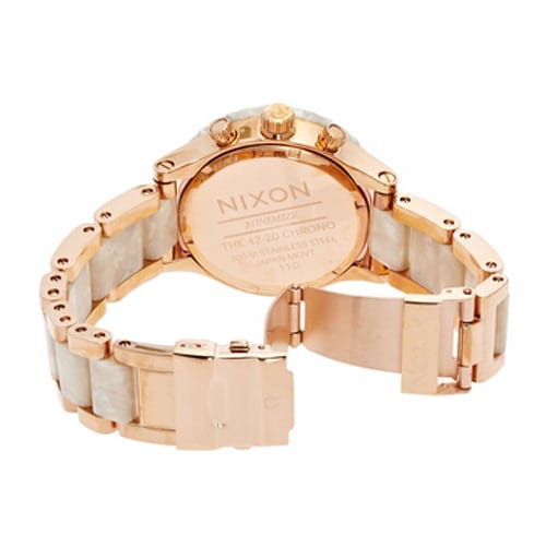 Nixon 42-20 Chronograph Rose Gold & White Unisex Watch Unisex Watch A037-1046 - Watches of America #2