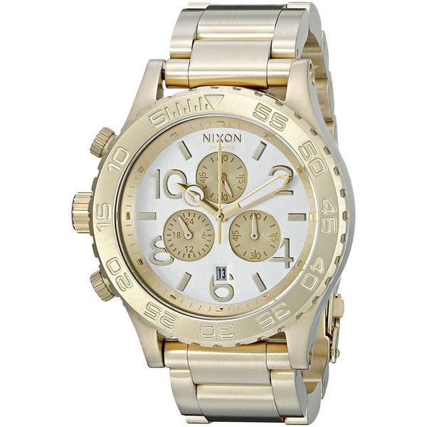 Nixon 42-20 Chronograph Champagne Dial Gold-tone Men's Watch Men's Watch  A037-1219 - Watches of America