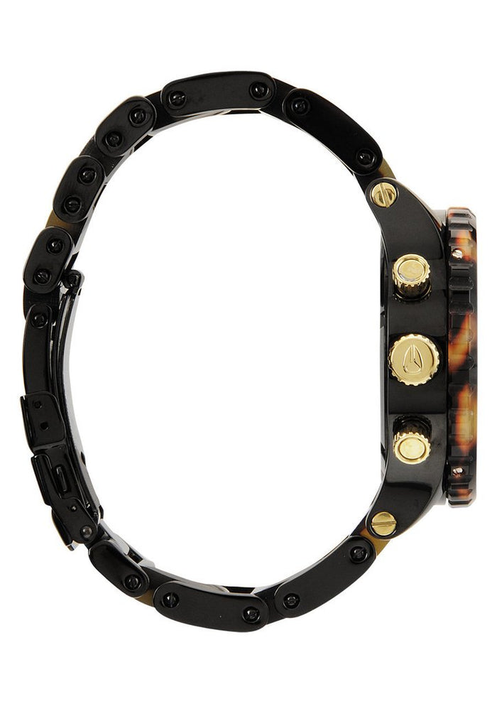 NIXON ALL BLK/TORTOISE 42-20CHRONO【未使用品】 Men's Wristwatch Nixon Minimize The 42-20 Chronograph 200M