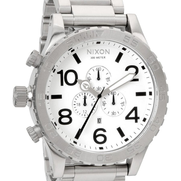 Nixon 51-30 Chronograph White Dial Stainless Steel Men's Watch