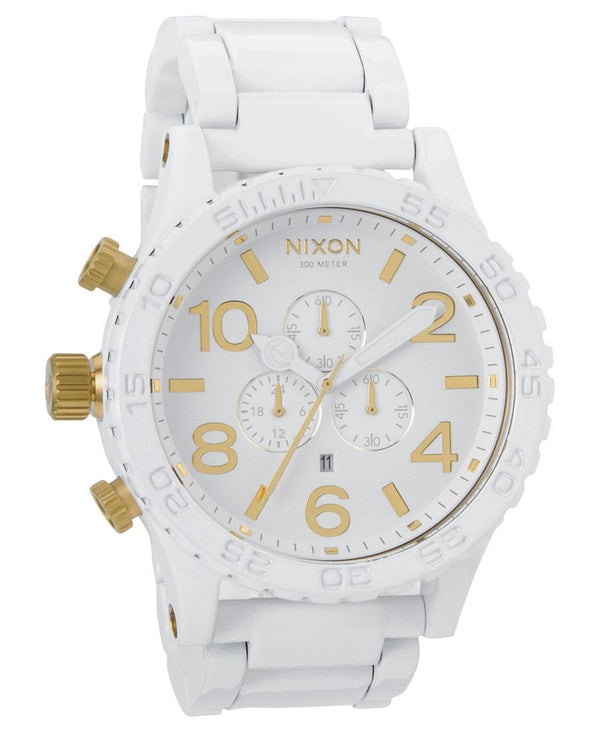 Nixon 51-30 Chronograph White Ion-plated Men's Watch  A083-1035 - Watches of America