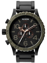 Nixon 51-30 Chrono Black Dial Industrial Green Ion-plated Men's Watch  A083-1530 - Watches of America