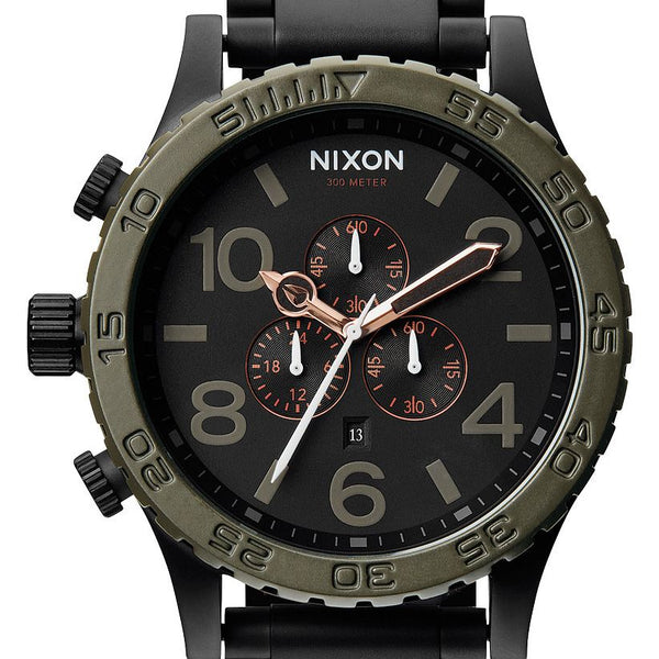 時計 NIXON 51-30 CHRONO BLACK SILVER 51-30 Chrono Watch | All Gunmetal | Men's Stainless Steel