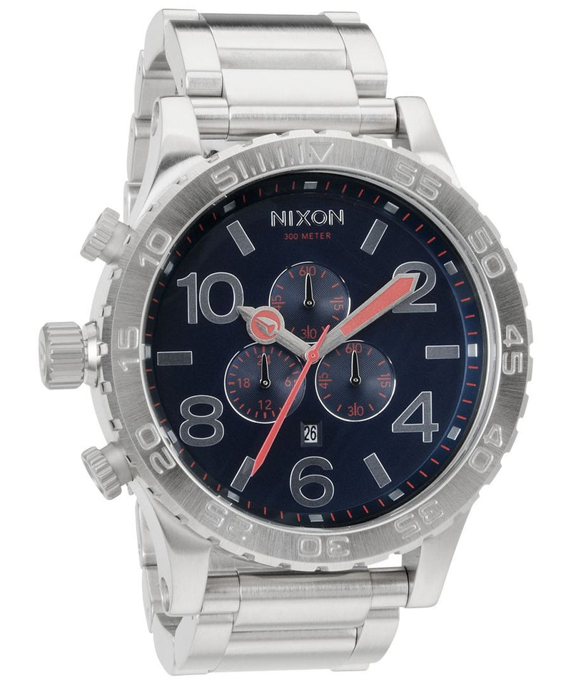 Nixon 51-30 Navy Blue Silver Men's Watch  A083-307 - Watches of America