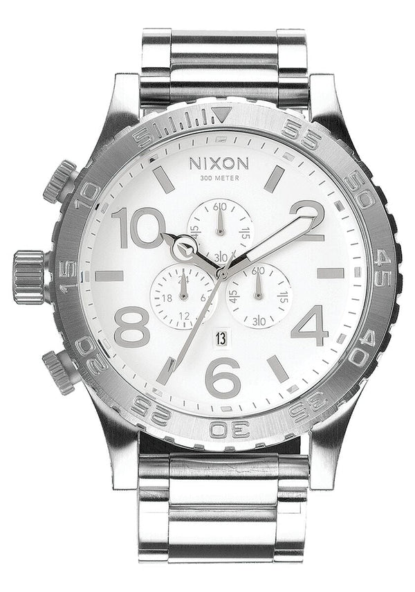 Nixon 51-30 Chronograph High Polish Stainless Steel Men's Watch  A083-488 - Watches of America
