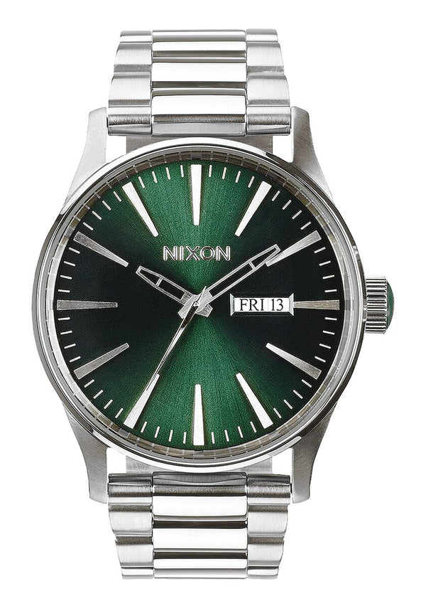 Nixon Sentry Stainless Steel Green Dial Men's Watch Men's Watch  A356-1696 - Watches of America