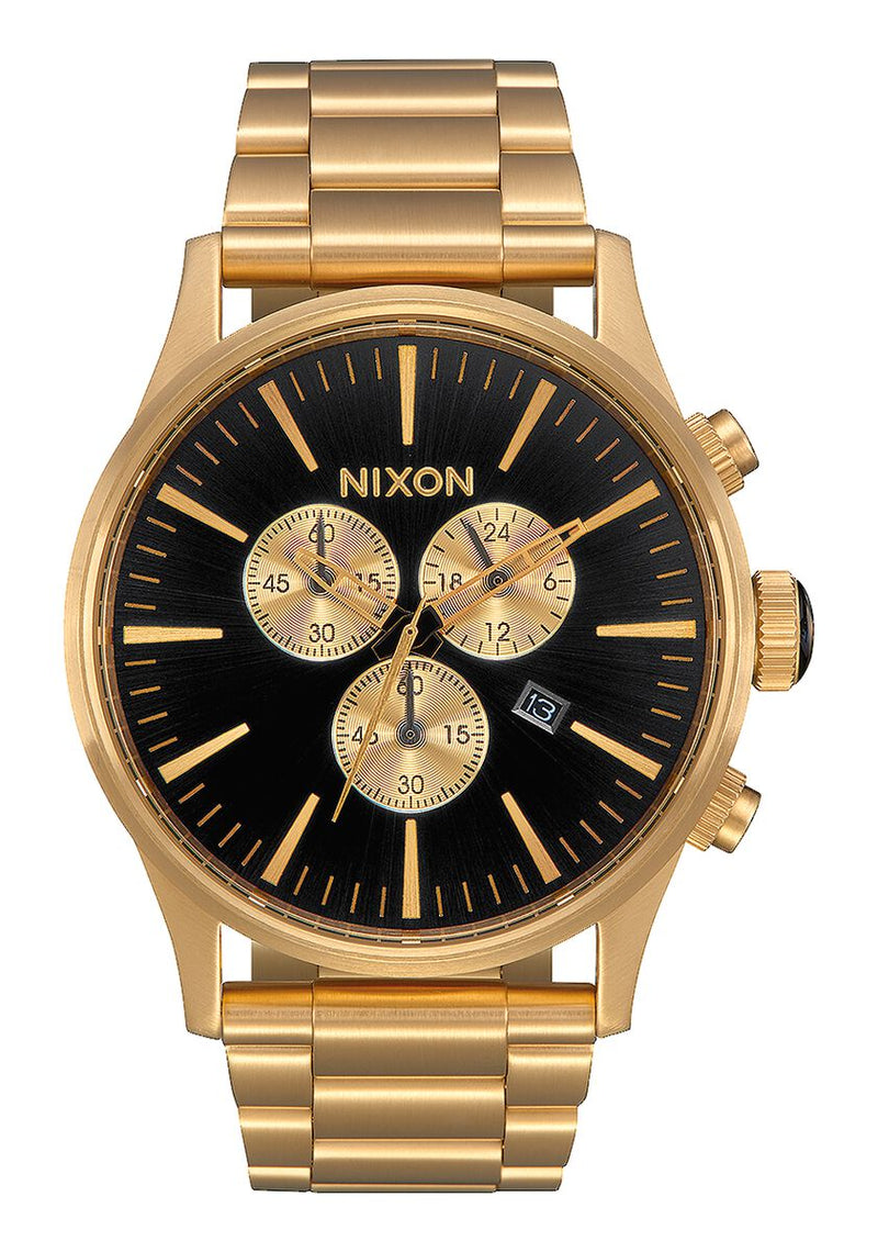 Nixon Sentry Chrono All Gold & Black Men's Watch Men's Watch  A386-510 - Watches of America
