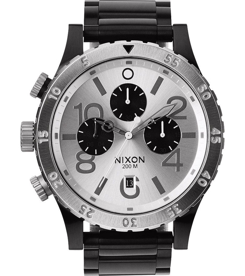 Nixon 48-20 Chronograph Silver Dial Men's Watch Men's Watch  A486-180 - Watches of America