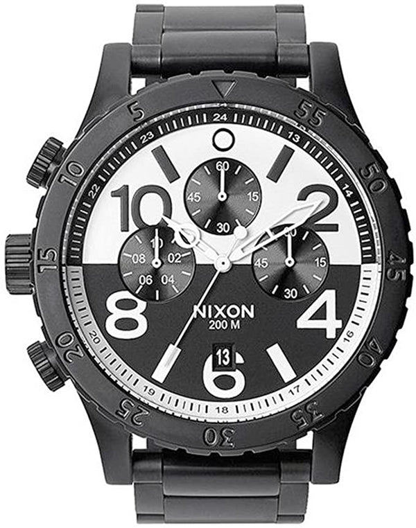 Nixon 48-20 Chrono Black White Men's Watch Men's Watch  A486-2052 - Watches of America