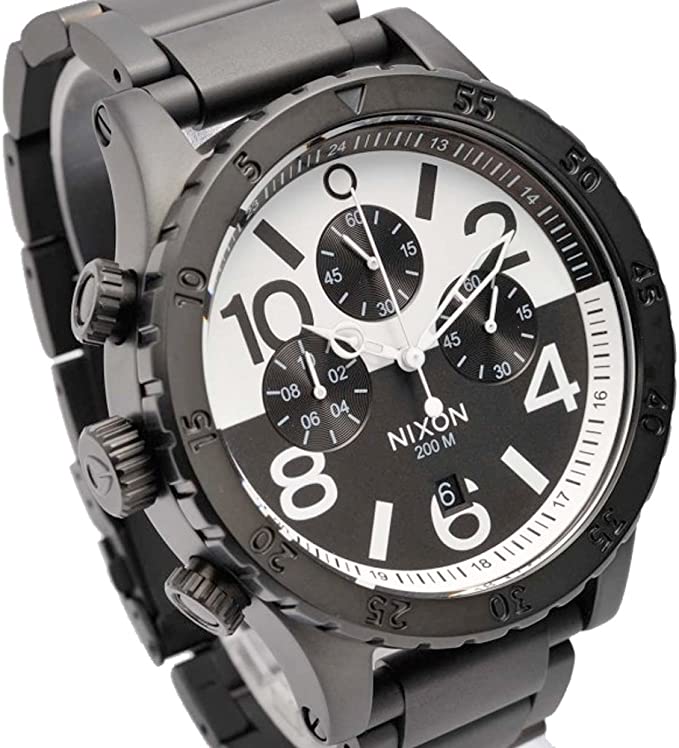 Nixon 48-20 Chrono Black White Men's Watch Men's Watch A486-2052 - Watches of America #2