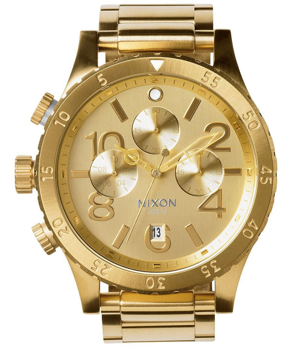 Nixon 48-20 Chrono Gold Tone Dial Men's Watch  A486-502 - Watches of America