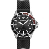 Emporio Armani Diver Black Dial Men's Watch  AR11341 - Watches of America