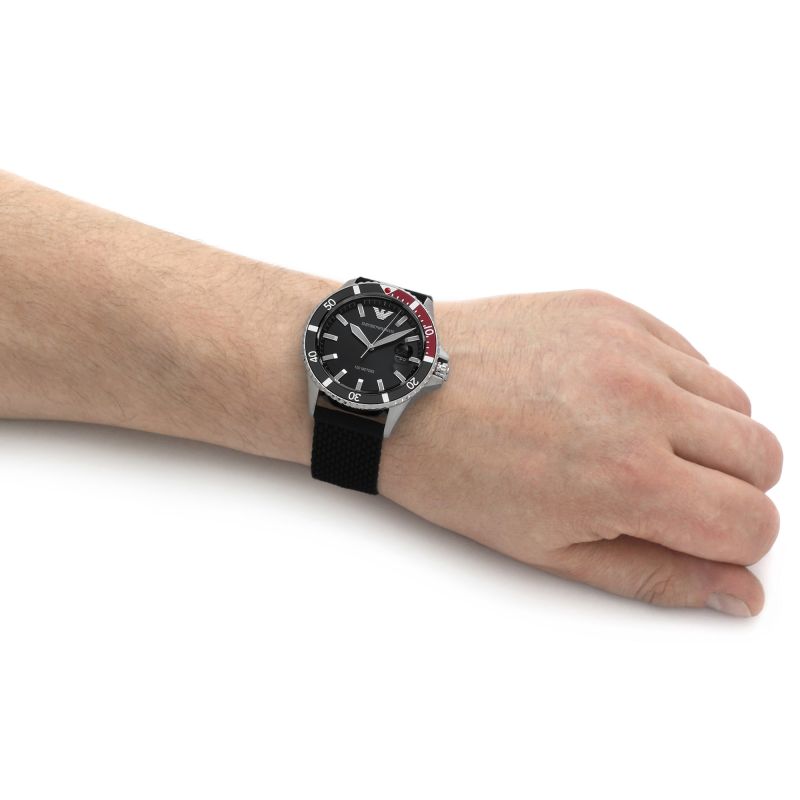 Emporio Armani Diver Black Dial Men's Watch AR11341 - Watches of America #5