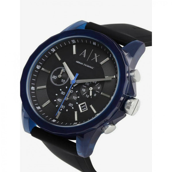 Armani Exchange Outerbanks Blue Silicon Strap Men's Watch AX1339 - Watches of America #2
