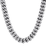 Big Daddy 18mm Silver & Diamond Cuban Link Chain