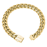 Big Daddy 12MM Cuban Link 18K Gold Bracelet