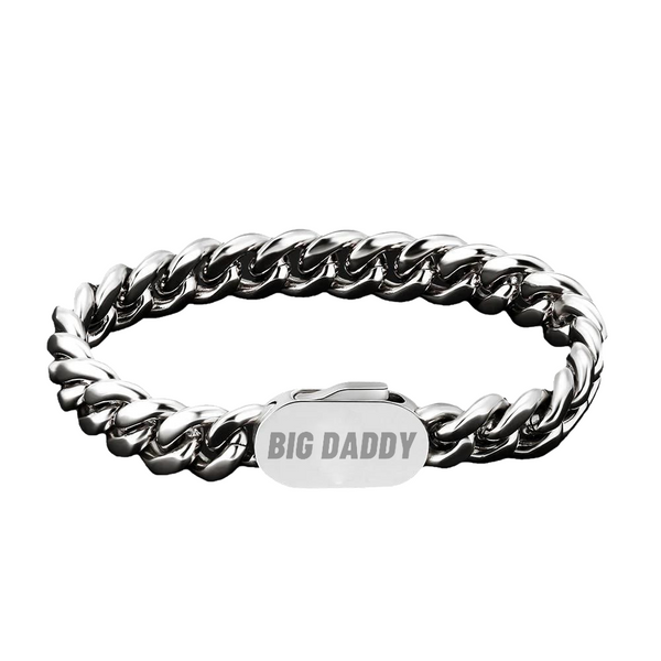 Big Daddy 12mm Curb Chain Silver Bracelet