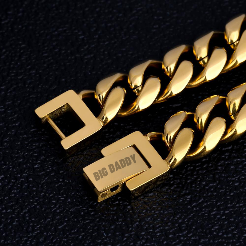 Big Daddy 10mm Gold Cuban Link Bracelet