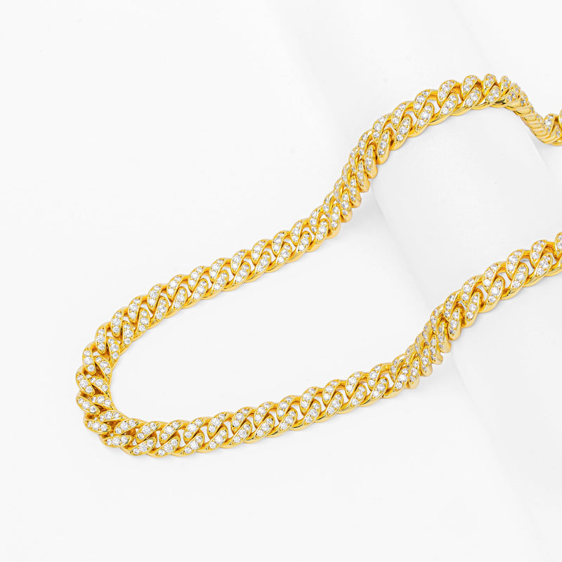 Big Daddy 10MM Iced Out Cuban Link Gold Chain