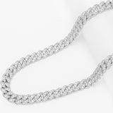 Big Daddy 10MM Iced Out Cuban Link Silver Chain
