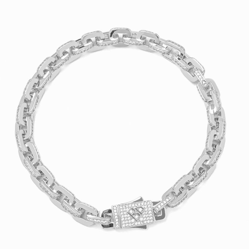 Sparkling Big Wide Bracelet White CZ Women Multilayer Round Tennis Jewelry  Gift | eBay
