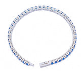 Big Daddy 4MM Silver Blue Tennis Bracelet