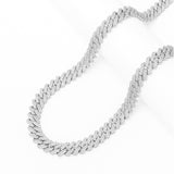 Big Daddy 12MM Full Iced Out Cuban Silver Chain