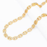 Big Daddy 12MM Baguette Byzantine Iced Out Gold Chain