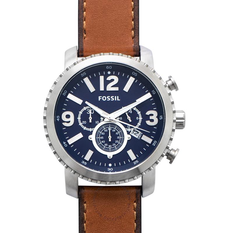 Fossil Vintage Chronograph Brown Leather Strap Men’s Watch BQ2126 - Watches of America #2