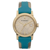 Burberry Ladies Blue Leather Strap Women's Watch  BU9112 - Watches of America
