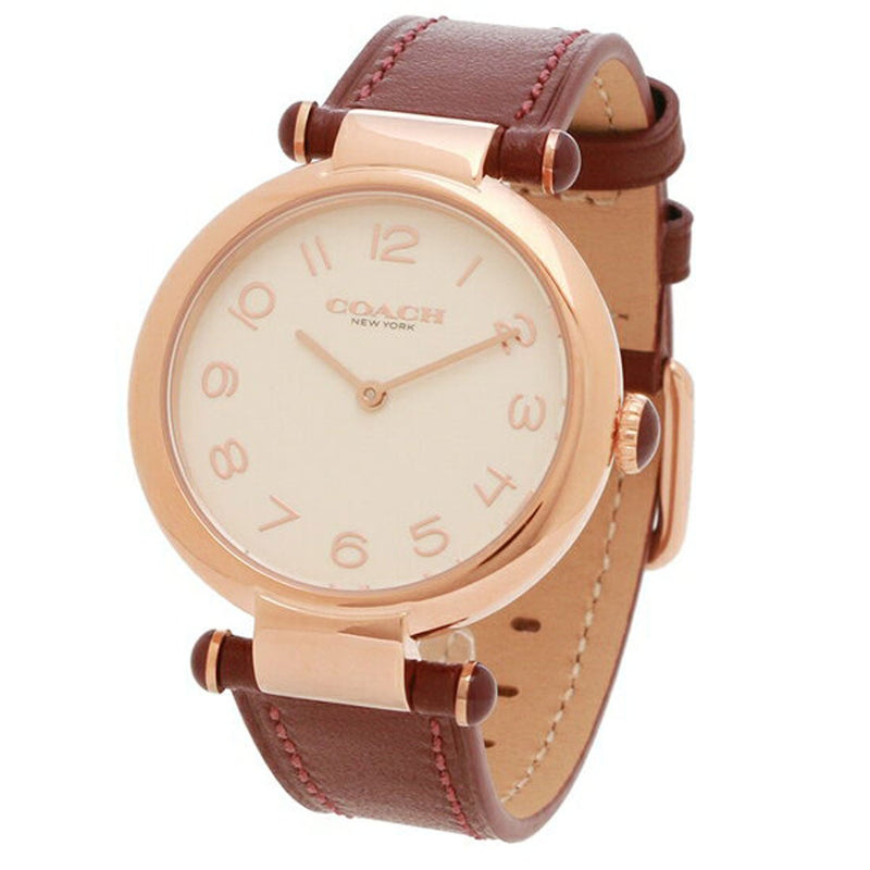 Coach Cary Chalk Leather Strap Women's Watch 14504001 - Watches of America #3