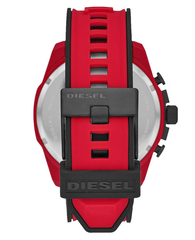 Diesel Mega Chief Chronograph Red Silicone Watch DZ4526 – Watches